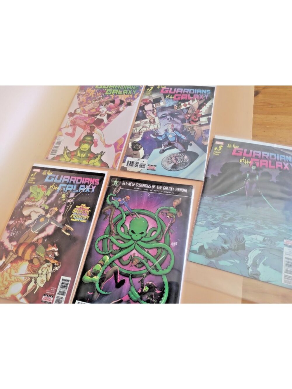 5 Like New Marvel All-New Guardians of the Galaxy #1-4 plus #1 Annual